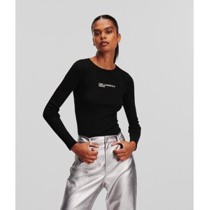 Sveter Karl Lagerfeld Jeans Klj Lslv Cut-Out Body Čierna Xs