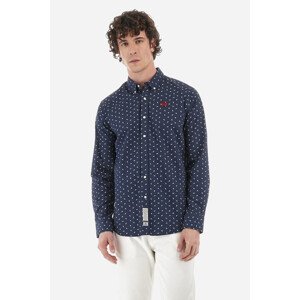 Košeľa La Martina Man Shirt L/S Printed Poplin Modrá M