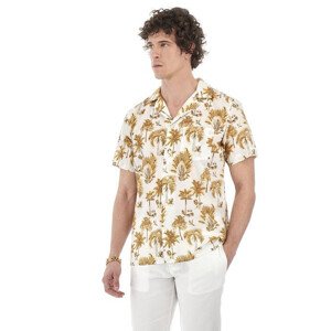 Košeľa La Martina Man Shirt S/S Printed Poplin Žltá M