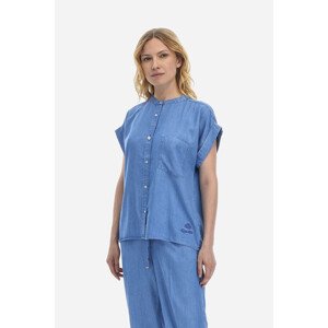 Košeľa La Martina Woman Shirt S/S Light Lyocell Modrá 1