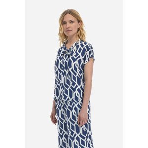 Košeľa La Martina Woman Shirt S/S Printed Popeli Modrá 2