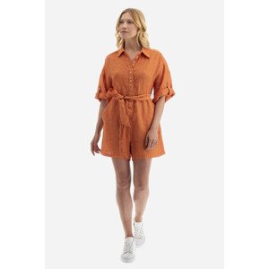 Overal La Martina Woman Dress Linen Oranžová 38