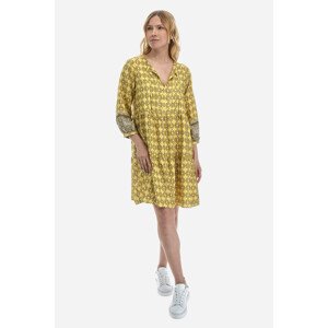 Šaty La Martina Woman Dress Printed Poplin Žltá 1