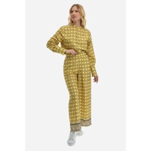 Nohavice La Martina Woman Pant Printed Poplin Žltá 3