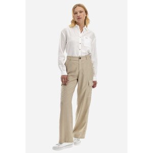 Nohavice La Martina Woman Cargo Pant Tencel Twill Hnedá 38