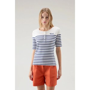 Tričko Woolrich Striped Jersey T-Shirt Modrá L