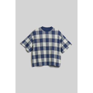 Tričko Woolrich American Check Tee Modrá Xs