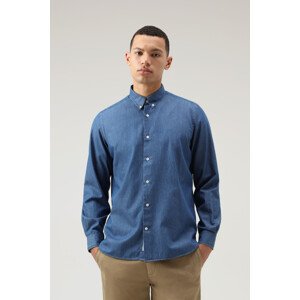 Košeľa Woolrich Classic Indigo Shirt Modrá M