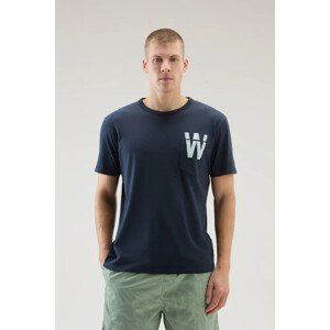 Tričko Woolrich Flag T-Shirt Modrá M