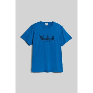 Tričko Woolrich Embroidered Logo T-Shirt Modrá M