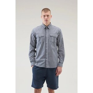 Košeľa Woolrich Light Check Shirt Modrá L