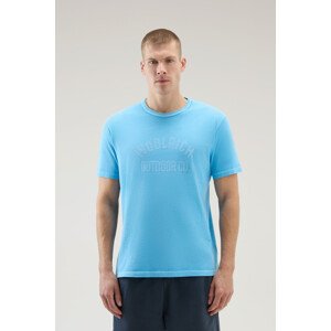 Tričko Woolrich Light Garment Dyed T-Shirt Modrá L