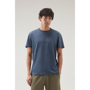 Tričko Woolrich Light Garment Dyed T-Shirt Modrá M