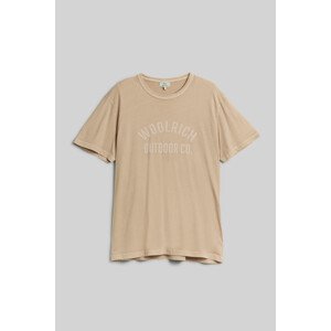 Tričko Woolrich Light Garment Dyed T-Shirt Hnedá L