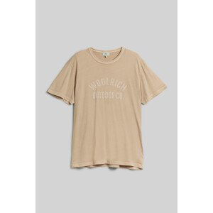 Tričko Woolrich Light Garment Dyed T-Shirt Hnedá M