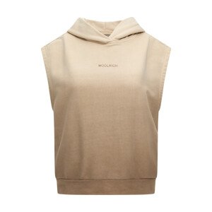 Mikina Woolrich Dip Dye Sleeveless Hoodie Hnedá Xxs