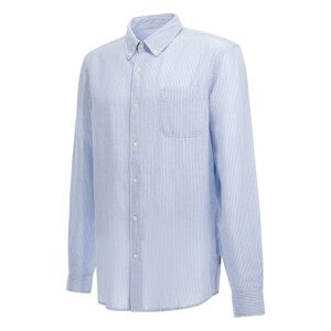 Košeľa Woolrich Botton Down Linen Shirt Modrá M