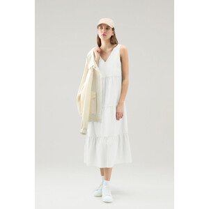 Šaty Woolrich Poplin Maxi Dress Biela M