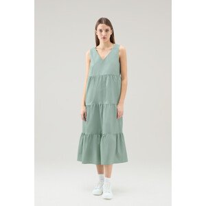 Šaty Woolrich Poplin Maxi Dress Zelená Xxs