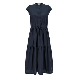 Šaty Woolrich Poplin Long Dress Modrá L