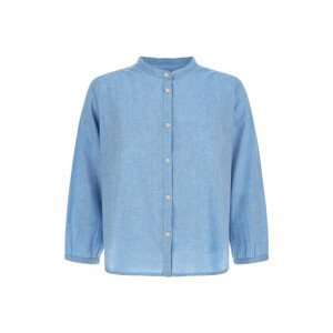Košeľa Woolrich Cotton Linen Shirt Modrá L