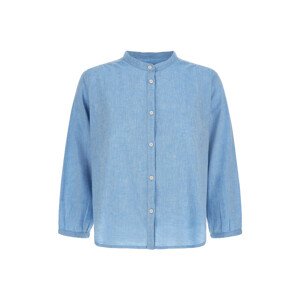 Košeľa Woolrich Cotton Linen Shirt Modrá S