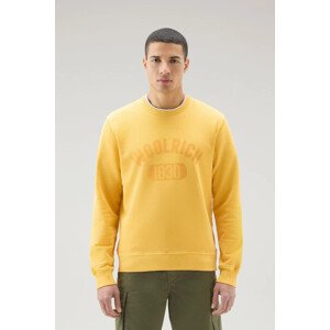 Mikina Woolrich Garment Dyed Logo Crewneck Žltá M