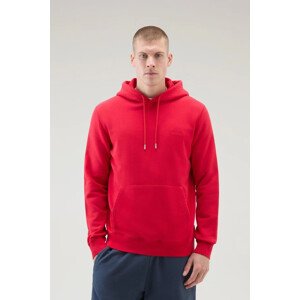 Mikina Woolrich Logo Script Hoodie Červená Xl