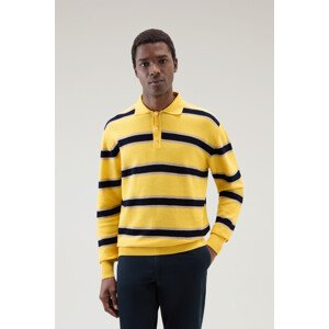 Sveter Woolrich Striped Knitted Polo Sweater Žltá L