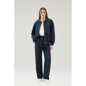 Nohavice Woolrich Viscose Linen Pant Modrá M