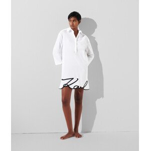 Plážové Oblečenie Karl Lagerfeld Karl Dna Signature Beach Dress Biela Xs