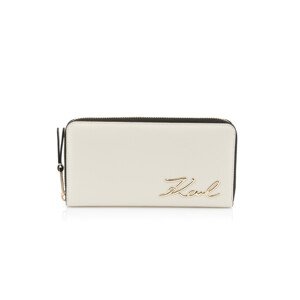 Peňaženka Karl Lagerfeld K/Signature 2.0 Cont Zip Wllt Biela None