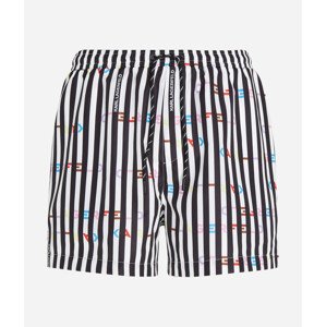 Plavky Karl Lagerfeld Stripe Aop Short Boardshorts Čierna S