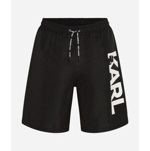Plavky Karl Lagerfeld Karl Logo Long Boardshorts Čierna S
