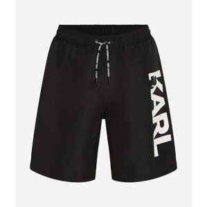 Plavky Karl Lagerfeld Karl Logo Long Boardshorts Čierna Xl