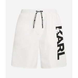 Plavky Karl Lagerfeld Karl Logo Long Boardshorts Biela M