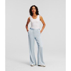 Nohavice Karl Lagerfeld Fluid Satin Tailored Pants Modrá 38