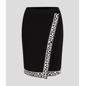 Sukňa Karl Lagerfeld Logo Knit Skirt Čierna Xs