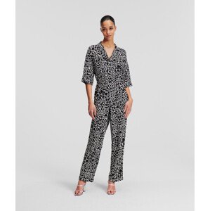 Overal Karl Lagerfeld Printed Jumpsuit Čierna 42