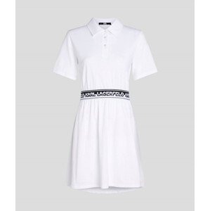 Šaty Karl Lagerfeld Logo Tape Shirt Dress Biela L