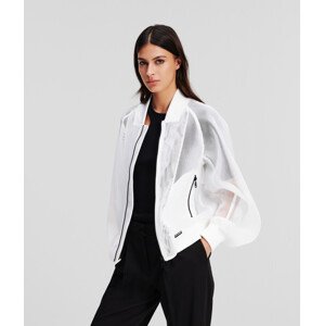 Bunda Karl Lagerfeld Mesh Bomber Biela S