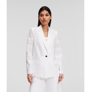 Sako Karl Lagerfeld Embroidery Blazer Biela 40