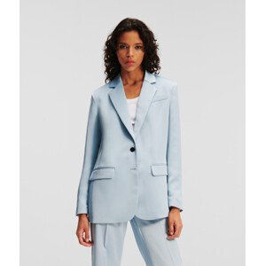 Sako Karl Lagerfeld Fluid Satin Tailored Blazer Modrá 38