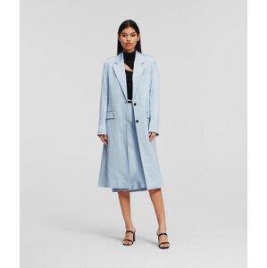 Kabát Karl Lagerfeld Soft Tailored Coat Modrá 38