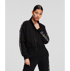 Mikina Karl Lagerfeld Ikonik 2.0 Outline Zip Up Čierna S