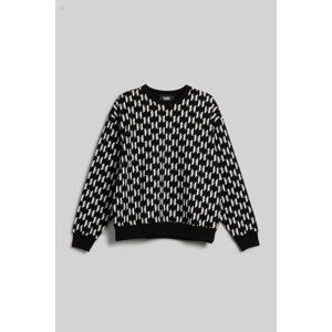 Mikina Karl Lagerfeld Kl Monogram Aop Sweatshirt Čierna M