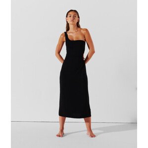 Plážové Oblečenie Karl Lagerfeld Karl Dna One Shoulder Dress Čierna S