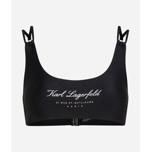 Plavky Karl Lagerfeld Hotel Karl Bikini Top Čierna Xs