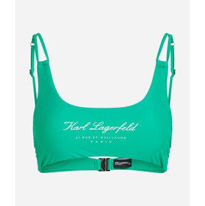 Plavky Karl Lagerfeld Hotel Karl Bikini Top Zelená Xs