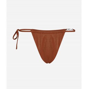 Plavky Karl Lagerfeld Karl Dna Glam String Bottoms Hnedá S